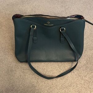 Green Leather Tote Bag